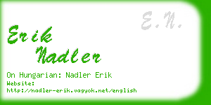 erik nadler business card